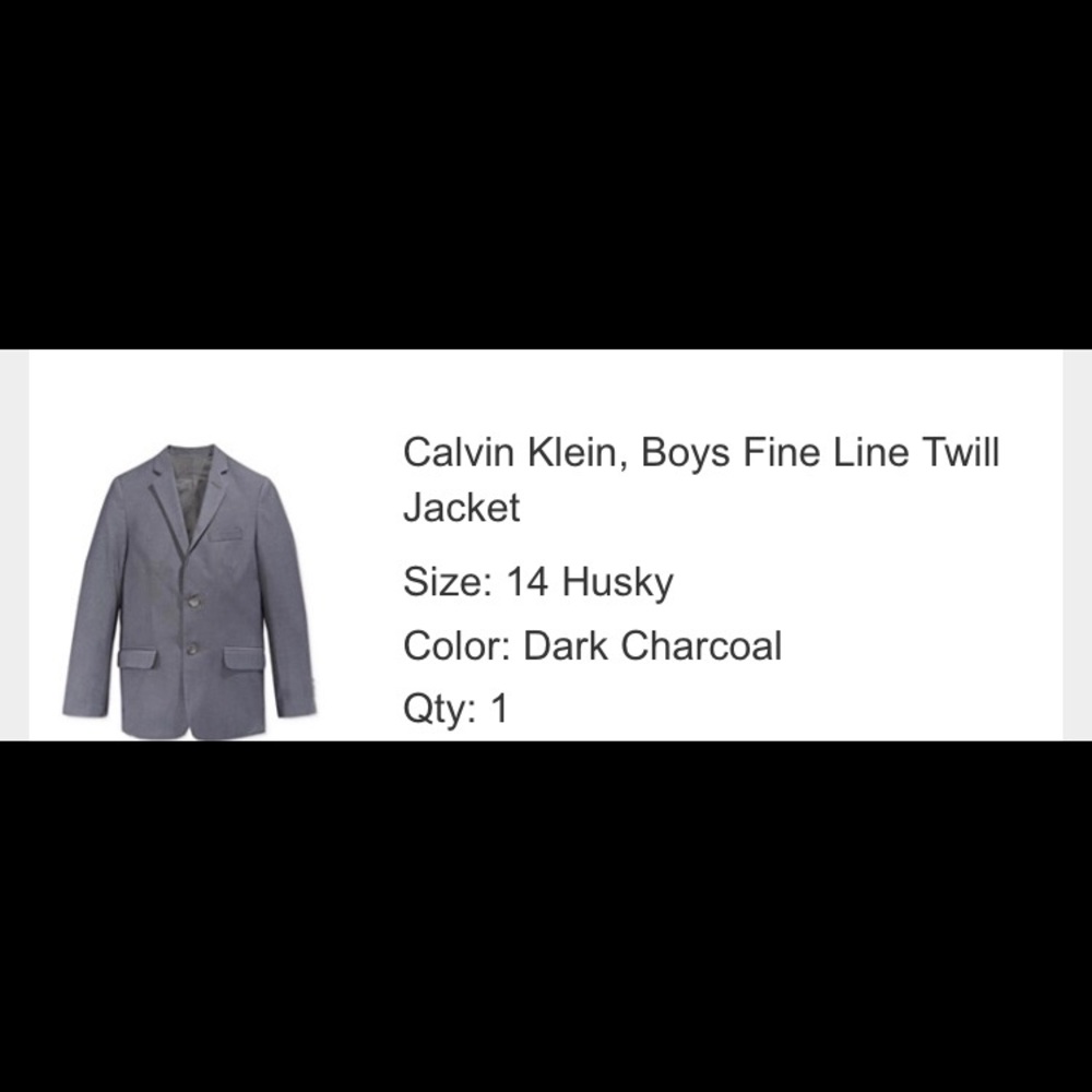 NWT Calvin Klein boys suit jacket